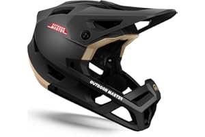 OutdoorMaster Full Face Mountain Bike Helmet for Men & Women-Two Removable Chin Pad Mountain Bike Helmet Grizzly, Ventilation Lightweight Racing Downhill DH BMX MTB Helmet