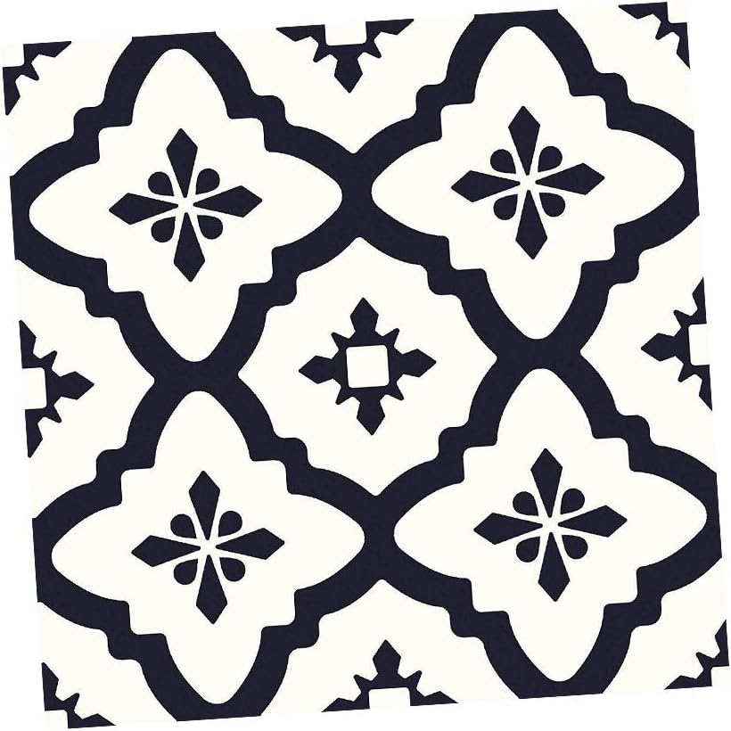 F Peel and Stick Tiles Floor Decal, Black (New Version)