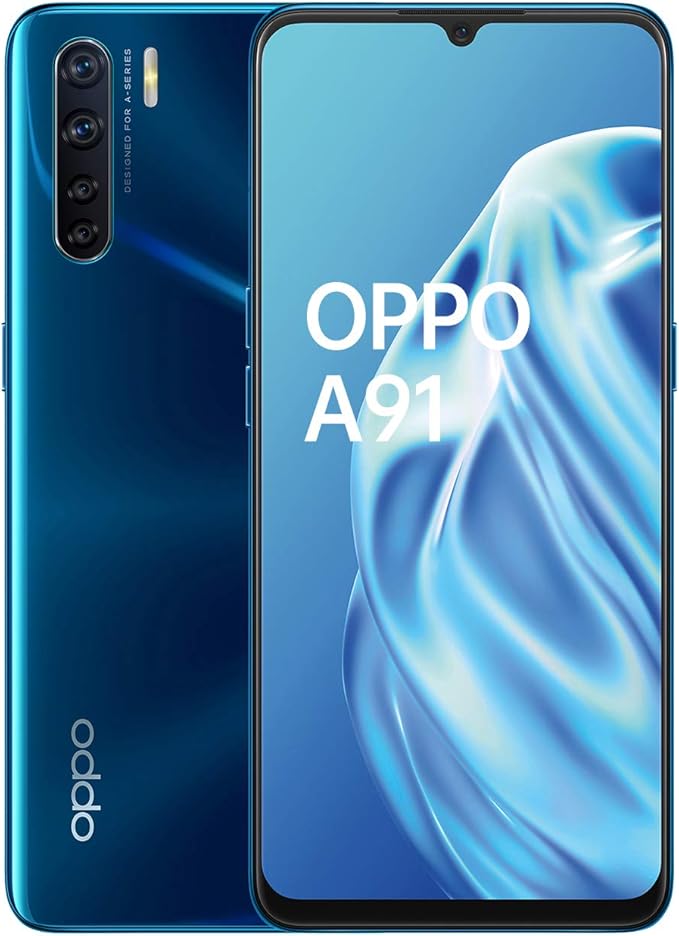 Oppo A91 Smartphone 128gb 8gb Dual Sim Blazing Blue Amazon Co Uk Electronics