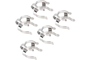 FunChem Metal Joint Clips, 5 pcs Keck Clamp 14 mm Keck Clip #14 Metal Clips for Lab 14/20 Ground Joint Lab Accessory