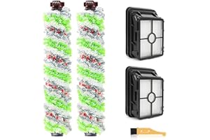 Replacement Parts for Bissell CrossWave Pet Pro 2306A & CrossWave 1785 Series, 2 Pack Multi-Surface Pet Pro Brush Rolls + 2 P