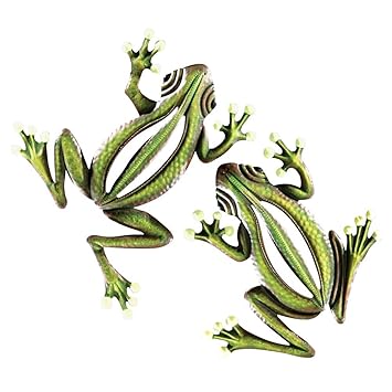 Decorative Glowing Garden Frogs Wall Decor by Collections Etc: Amazon