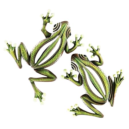 Decorative Glowing Garden Frogs Wall Decor by Collections Etc: Amazon