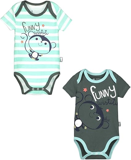 Petit Beguin Lot De 2 Bodies Manches Courtes Bebe Garcon Funny Wistiti Taille 36 Mois Amazon Fr Bebes Puericulture
