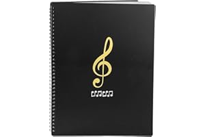 WEZCHUGHAOL A4 120 Pages Music Folder, Multifunctional Pocket-Style Transparent Folder, Waterproof Music Sheet Clip, Suitable