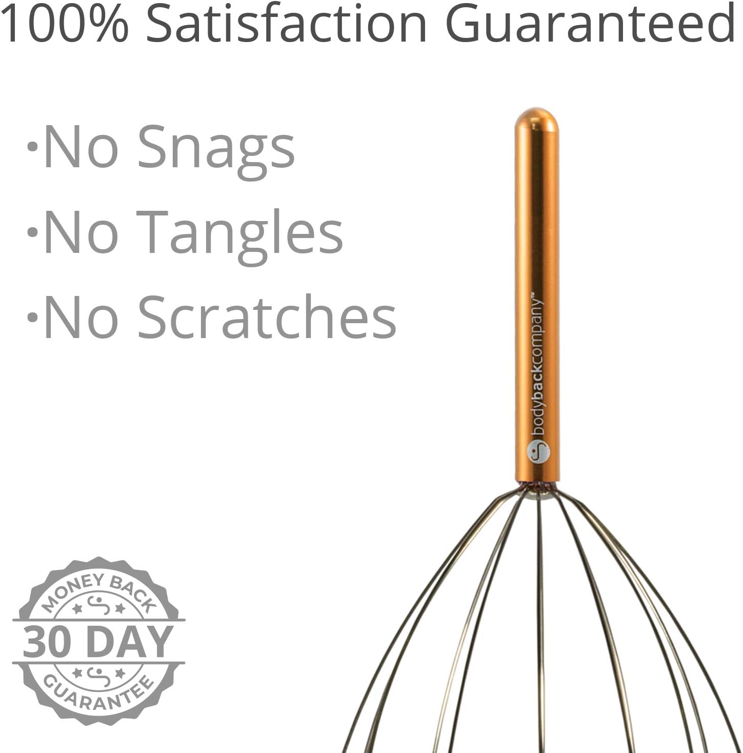 Body Back Scalp Massager/Head Massager for Stress Relief, Head Scratcher, Gold: Health & Personal Care
