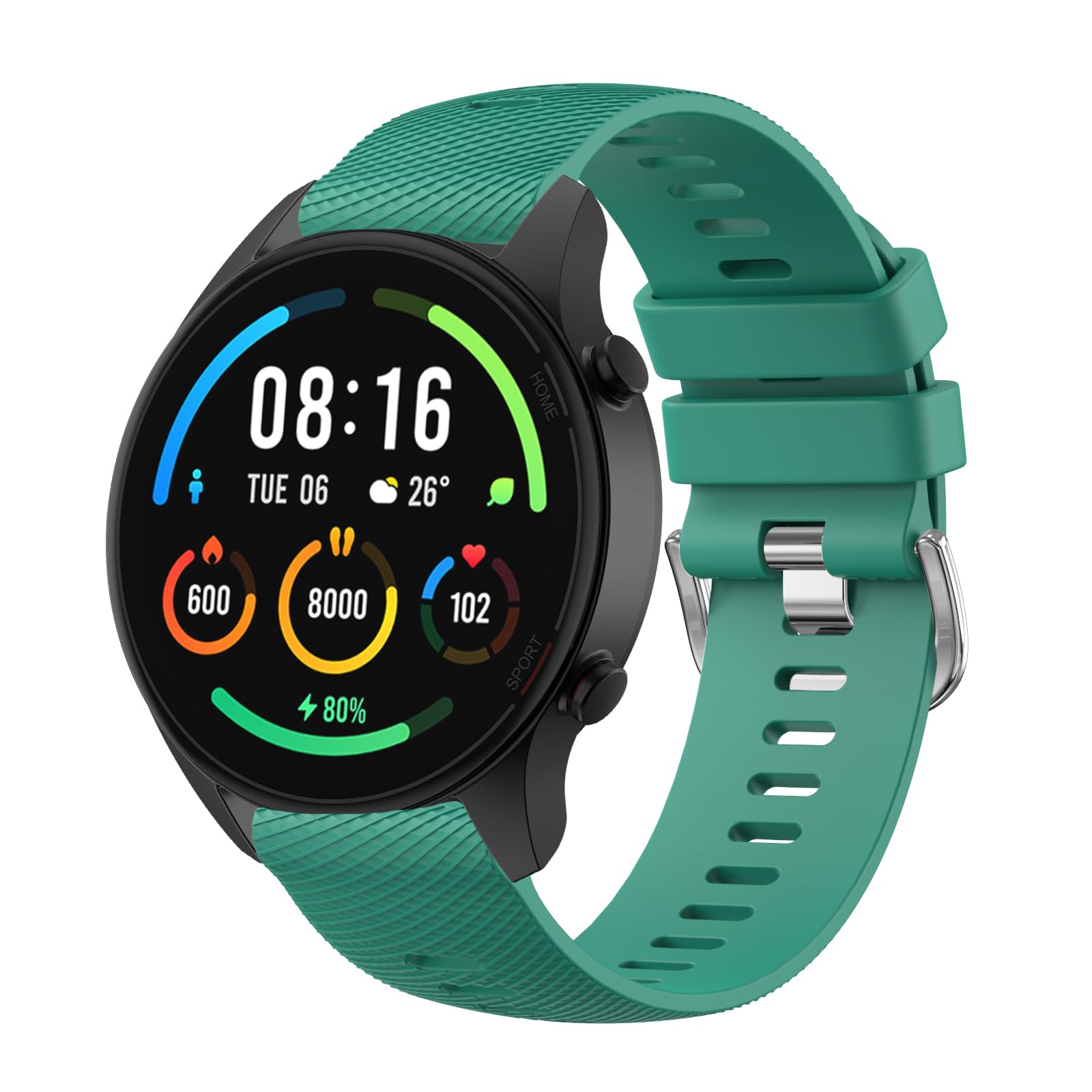 for Garmin Forerunner 255 Strap, 265 Strap, Venu 2/Venu 3/Vivoactive 4 45mm, 22mm Width Adjustable Soft Silicone Quick Release Band for 255/265 Music,Legacy Hero (Pine Green)