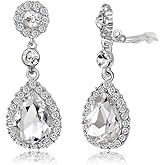 Gorgeous Austrian Crystal Rhinestone Wedding Bridal Teardrop Drop Dangle Earrings