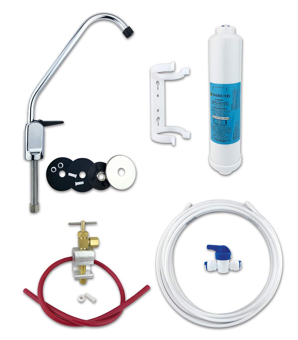 Finerfilters Classic Undersink Drinking Water Filter Kit System Including Tap and Accessories (Lever Tap)