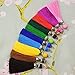 Makhry 10pcs Tassels 4.5 Inch Handmade Silky Floss Bookmark Tassels with Lobseter Clasp for DIY Craft Jewerly Women Earring