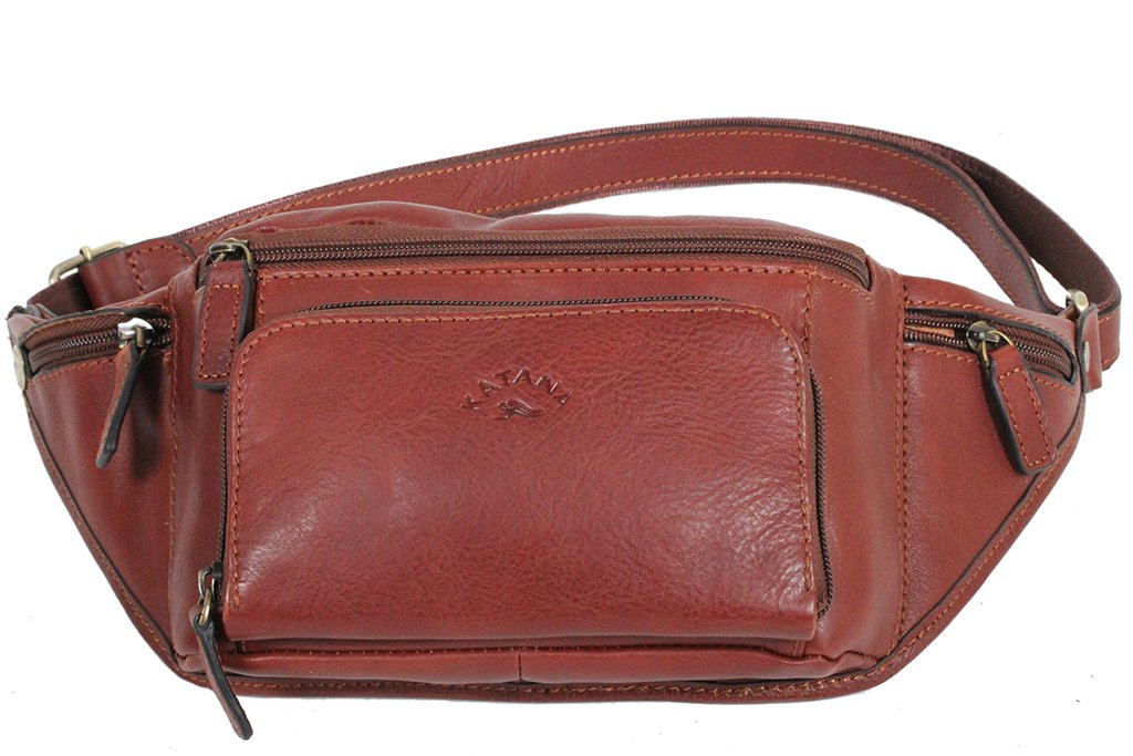 Katana K 31010 Oiled Calfskin Leather Bum Bag Brown Size: One size