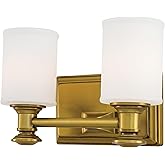 Minka Lavery 5172-249 Harbour Point Vanity Bath Light, 2-Light, 200 Total Watts, 11.25-in H x 7.25-in W, Liberty Gold