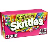 SKITTLES SOURS Wild Berry Chewy Sour Candy Bag, 1.8-Oz, 24 Ct Snacks Bulk