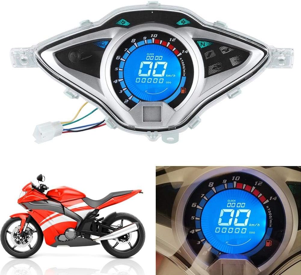 r/min 014000 Meter,Universal Motorcycle 12V Acouto LCD