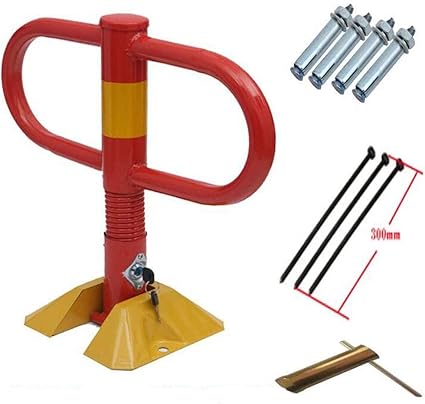 Jxxu Parken Sperre Manuell Parkplatz Blocker Und Space Saver Aus Metall W 2 Schlussel Als Barriere For Autos W Reflective Markierungen Locking Park Block Amazon De Sport Freizeit