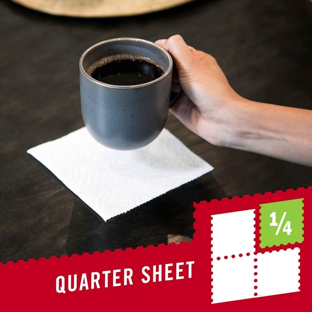 Brawny Tear-A-Square Paper Towels, 12 = 24 Regular Rolls, 3 Sheet Size Options, Quarter Size Sheets, 12 Count, 12 Count (Pack of 1): Health & Personal Care