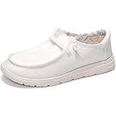 Women's Slip On Loafer Shoes Canvas Low Top Fashion Sneakers Casual Flat Comfortable Walking Shoes