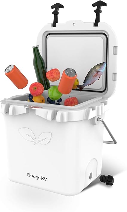 Amazon Com Bougerv 20 Quart Ice Chest Rotomolded Cooler Keep Ice Up To 4 Days Bear Resistant Hard Shell Cooler For Fishing Beach Camping Day Trip Sports Outdoors