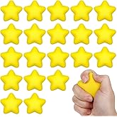 20 Packs for Star Stress Ball Bulk Mini Stress Relief Balls Small Foam Squeeze Anxious Toy for Star Squishy Balls Kids School Carnival Reward Football Party Decorations Supplies