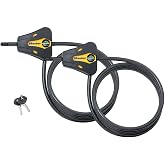 Master Lock - Keyed Alike Trail Camera Python Adjustable Cable Locks w/4 Keys, Model# 8419KA-2