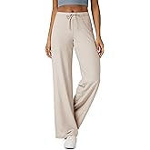 ODODOS Women's Wide Leg Pants - Ultra Soft odSTRATUM Tech Adjustable Mid-Rise Casual Pajama Lounge Pants