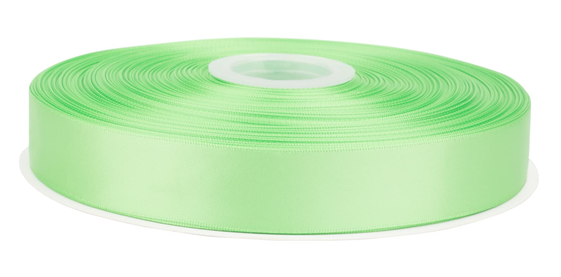 Fondersy 91 Meters Green Flash Double Faced Satin Ribbon - 25mm Width for Wedding, Gift Wrapping, Floral Arrangement and Crafts