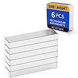 SRENMSMT Powerful Neodymium Bar Magnets, 6 Pack