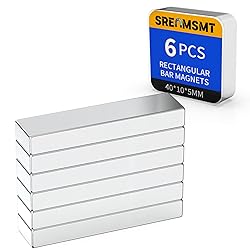 SRENMSMT Powerful Neodymium Bar Magnets, 6 Pack
