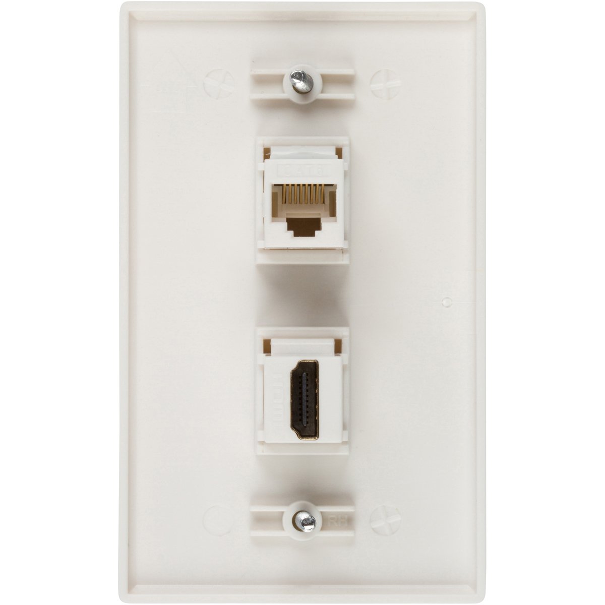 Buyer's Point HDMI and Cat6 RJ45 Wall Plate, with Single Gang