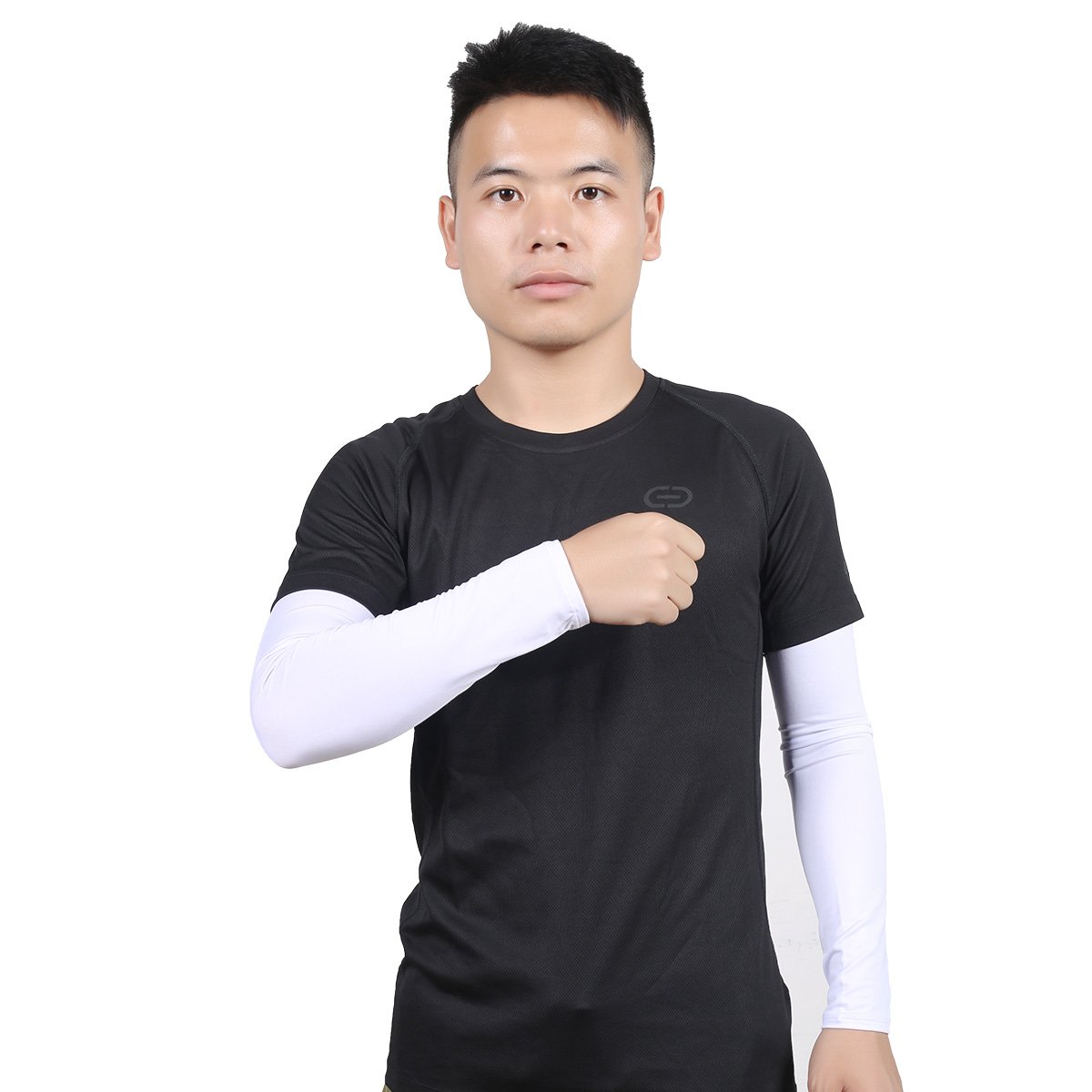Hi-crazystore Arm Sleeves Sun UV Protection Sleeves (White)
