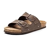 FITORY Womens Flat Sandals with Cork Footbed, Open