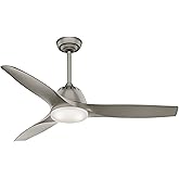 Casablanca 52 inch Indoor Ceiling Fan with LED Light and Remote Control - Standard Mount Ceiling Fan, 3 Blades, For Bedroom, 