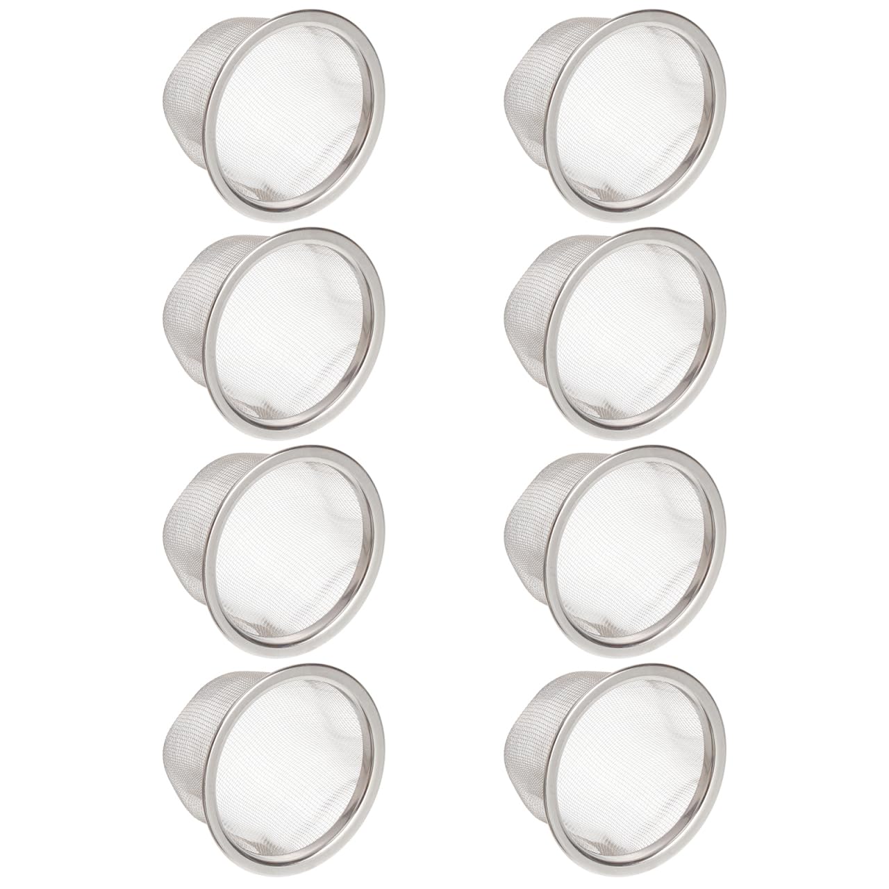 Healeved Stainless Steel Tea Filter Infuser 2.56 Inch Mesh Strainer for Loose Leaf Tea Brewing at Home Sturdy Strainer Basket for Herbal and Spice Infusion Set of 8