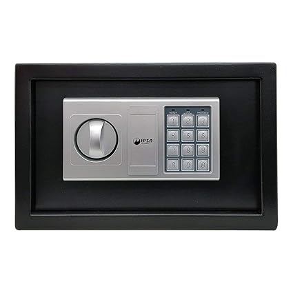 IPSA ES01 Digital Safes with Override Master Key, Steel Structure, Double Locking Steel Bolt, Rustproof Surface