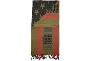 Mato & Hash Stars And Stripes Military Shemagh Tactical 100% Cotton Scarf Head Wrap