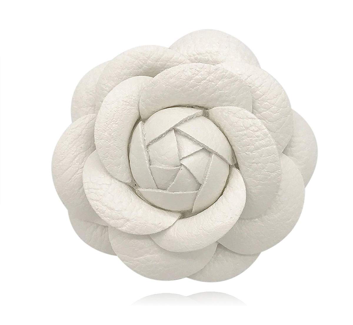 Camellia Brooch Pin Camellia Flower Pin Leather Brooch Pin For Women, One Size, Cotton, no gemstone