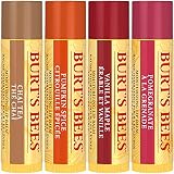 Burts Bees Lip Balm Gift Set Chai Tea Pumpkin Vanilla Maple Pomegranate 4x4.25g view 2