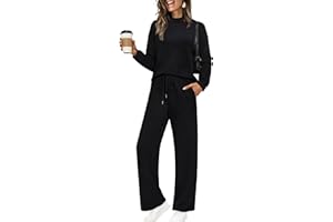 Sampeel Two Piece Sets for Women Mock Neck Matching Sets Loungewear Fall Clothes Travel Outfits Fashion 2025 XS-2XL