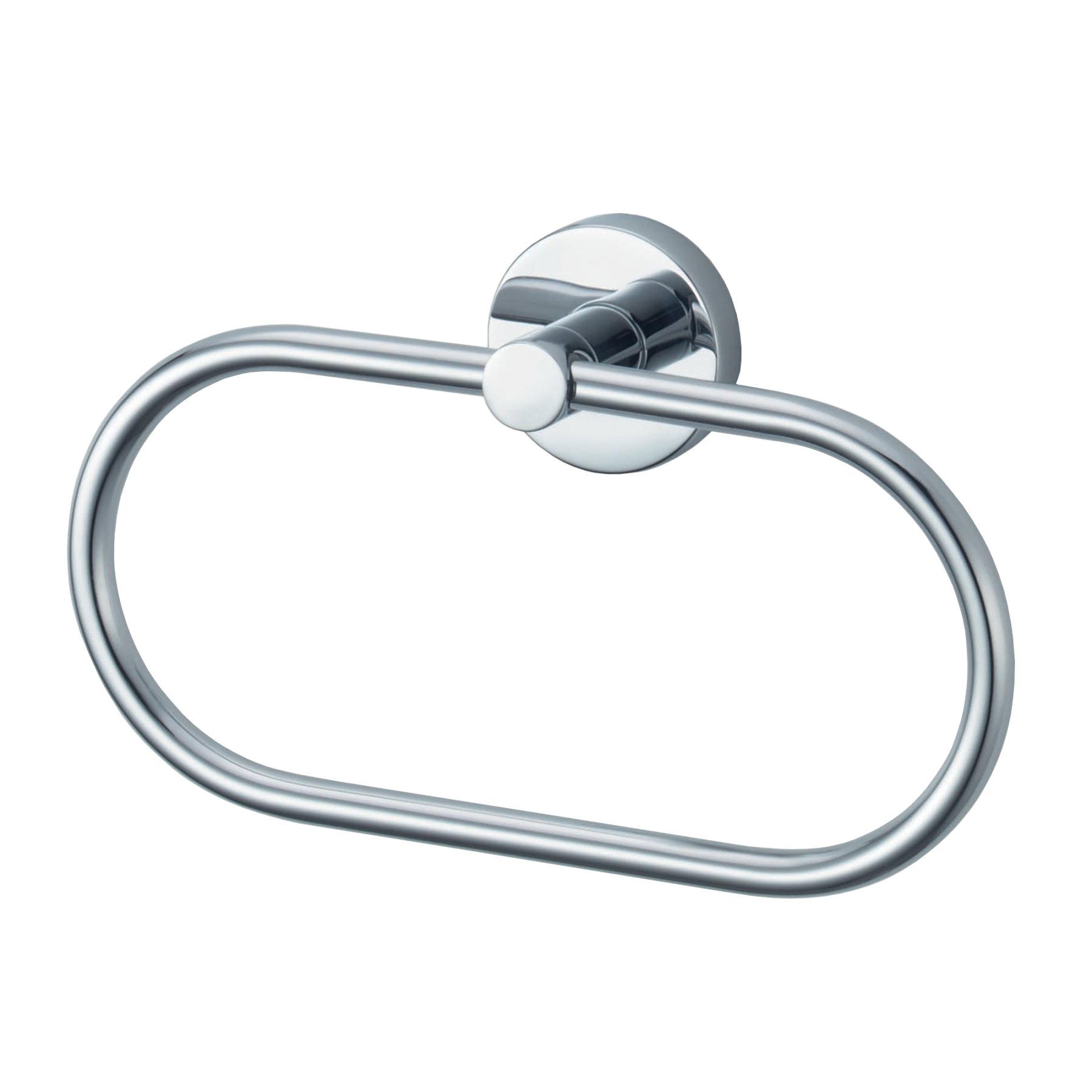 Haceka Kosmos 1121445 Stainless Steel and Zinc Alloy Towel Ring, Silver