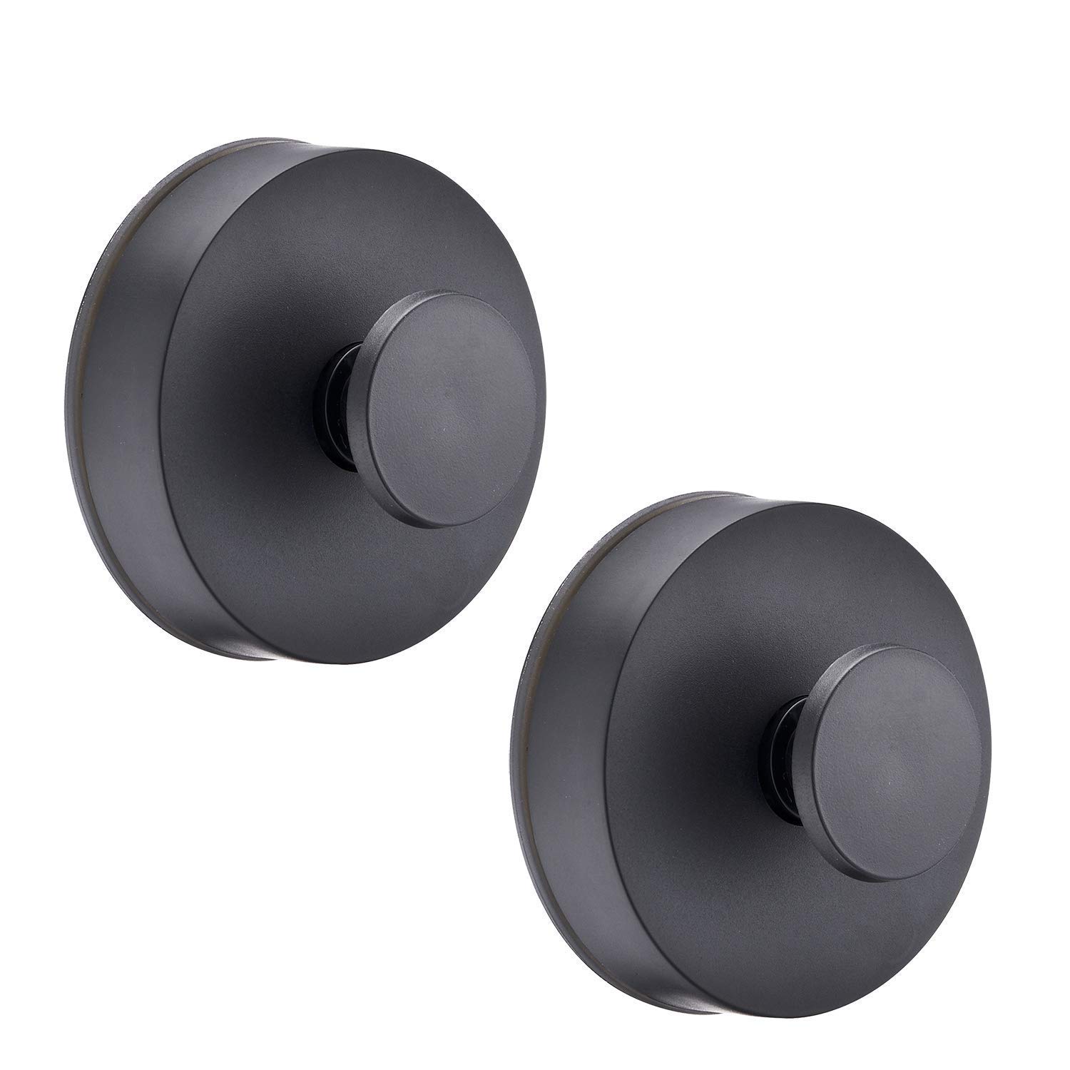Rocca Home Suction Hooks For Bathroom 2-Pack - Black Shower Kitchen Holder for Towels