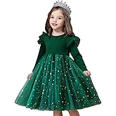 TTYAOVO Little Girls Long Sleeves Casual Birthday Dress with Tutu Skirt
