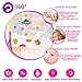Baby Crib Mobile Music Box, Hanging Projection Light Toys with Remote Control, Rotating Musical Projector Toy for Infant, Battery Operated Projecting Planet to Ceiling, Newborn Bed Airplane Lights