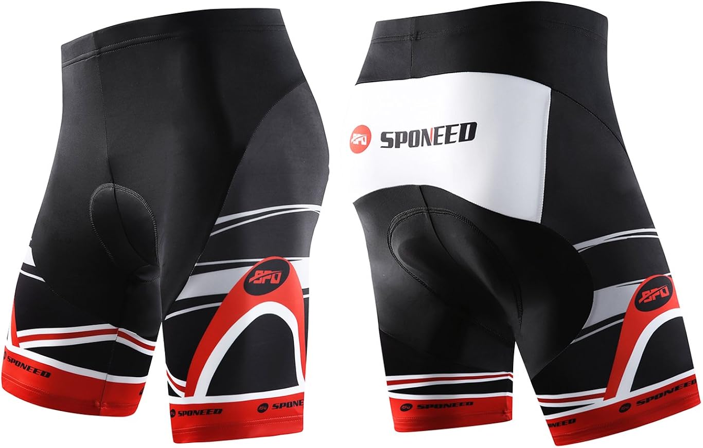 sponeed Cycling Jersey Short Sleeve Men MTB Bike Clothing Road Bicycle Shorts Padded : Clothing