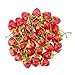 Umiss Artificial Strawberries 30pcs Fake Strawberry Artificial Fruits Lifelike Red Strawberry for Decoration Arrangements Home House Kitchen Decor (30pcs Strawberry)