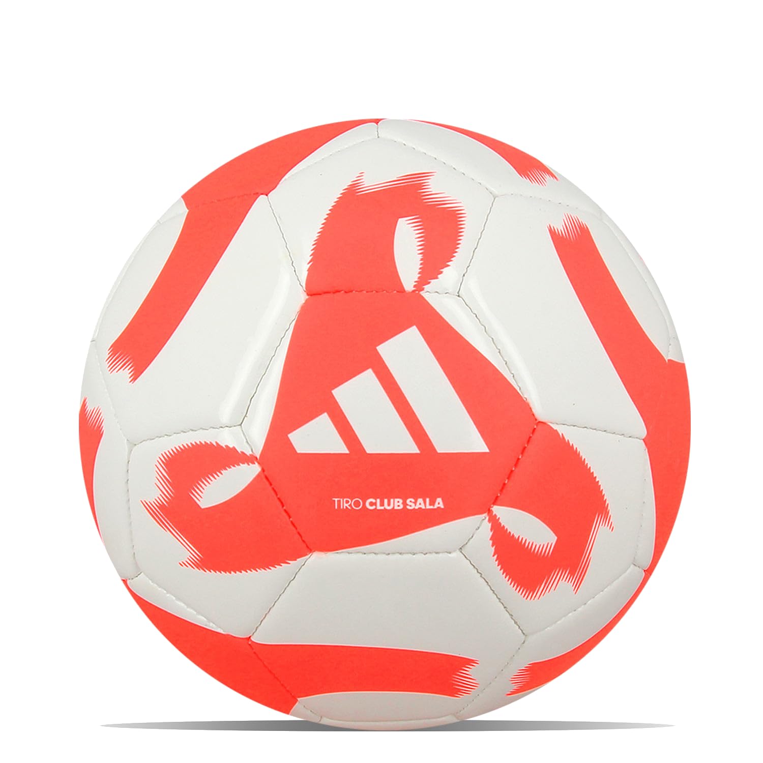 Photo 1 of adidas Unisex-Adult Tiro Club Sala Soccer Ball, White/Solar Red, 3
