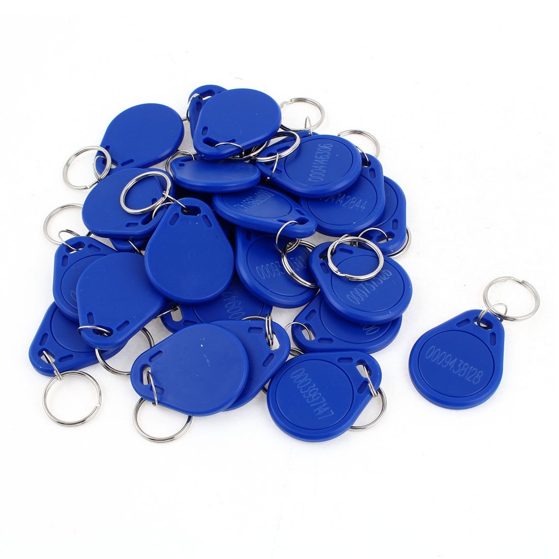EM4100 125KHz Blue Door Control RFID Proximity ID Cards Key Fobs 25pcs