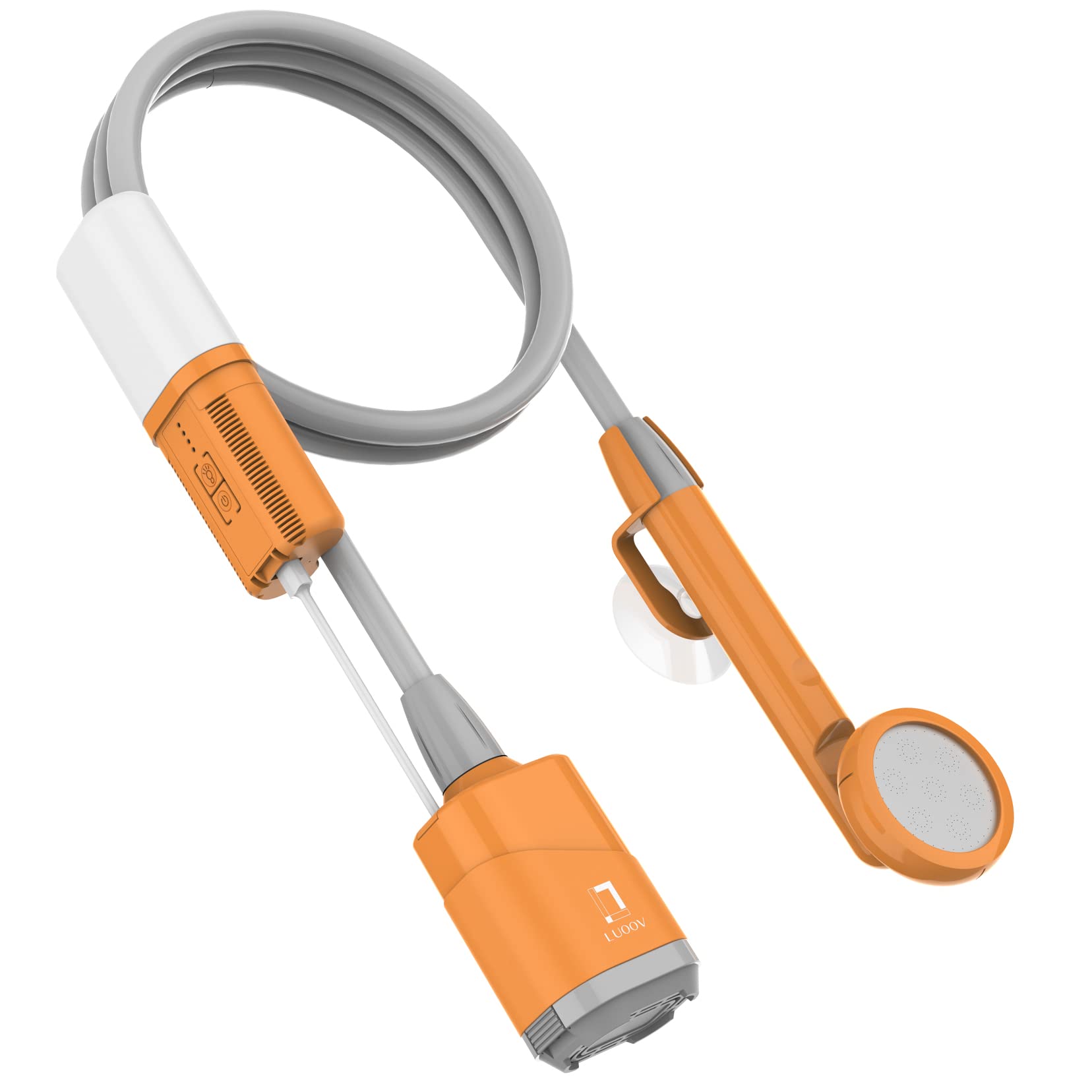 Electric Camping Shower Portable Travel Shower Outdoor with 3-Year Warranty 2200mAh Rechargeable Battery Showerhead Hose USB Cable Water Pump for Bike Car Washing Pet Cleaning Plants Watering