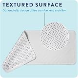 Croydex Rubagrip Bath Mat Non Slip Natural Rubber White Long Design view 4