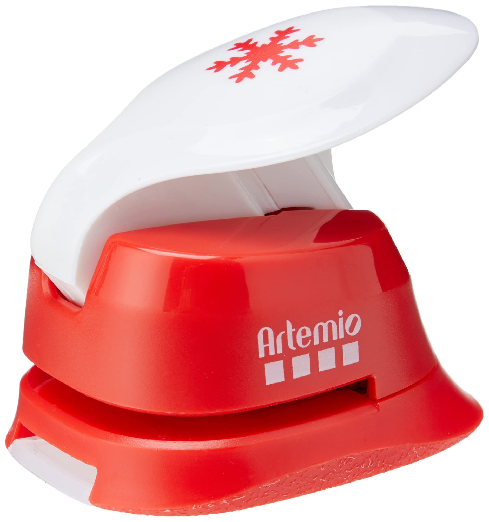 Artemio 1.6 cm Snowflake Eva Lever Punch, Red