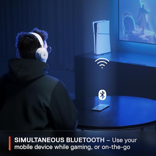 STEELSERIES ARCTIS NOVA 7P WIRELESS MULTI-PLATFORM GAMING HEADSET — NEODYMIUM MAGNETIC DRIVERS — 2.4GHZ + BLUETOOTH — 38HR USB-C BATTERY — GEN2 AI MIC — PLAYSTATION, PC, SWITCH, VR, MOBILE – WHITE